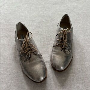 Steve Madden Metallic Lace-Up Loafers
